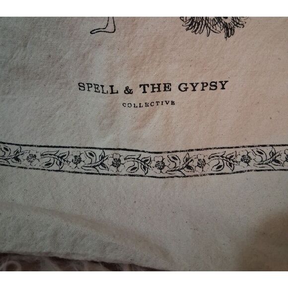 Spell & The Gypsy Collective Peacock Print Drawstring Dust Bag - Picture 3 of 5